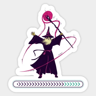 Wizard Charging Power - Cool Gaming Wizard Sticker